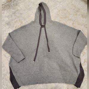 Gray oversized Dex hooded Sweater Size XL